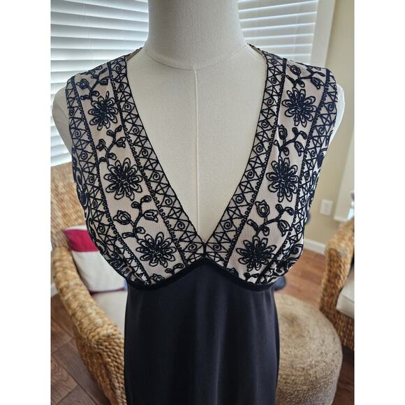 David Meister Vintage Evening Cocktail Dress Women’s Size 10 Lace Trim - Picture 2 of 13